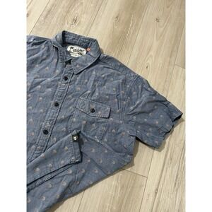 Howler Bros San Gabriel Shirt Blue Chambray Short Sleeve Men's L